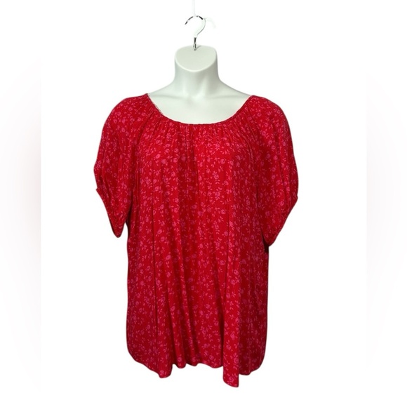 Penningtons, Plus Size Floral Red Blouse, 2X - Picture 10 of 10